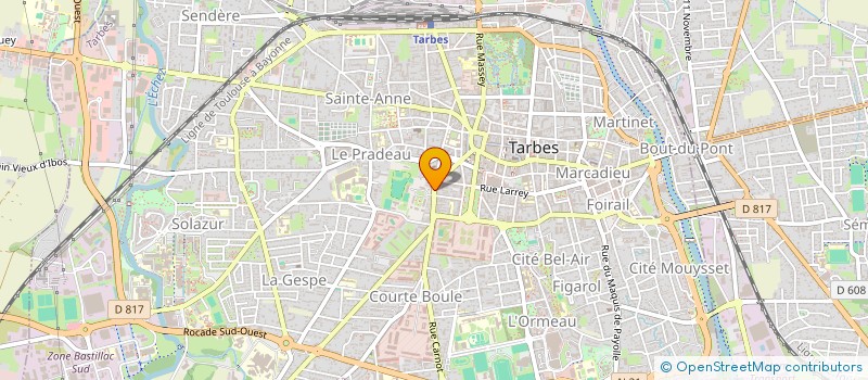 localisation de l'entreprise FORCE INTER DEPART. AIDE DEVEL. PROJ. à TARBES
