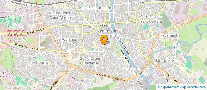 localisation de l'entreprise FORCE OUVRIERE COMMUNICATION DE LA MAYENNE à LAVAL