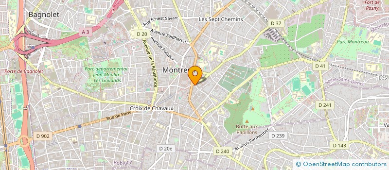 localisation de l'entreprise FORCE OUVRIERE DE L'ENSEIGNEMENT SUPERIEUR ET DE LA RECHERCHE à MONTREUIL
