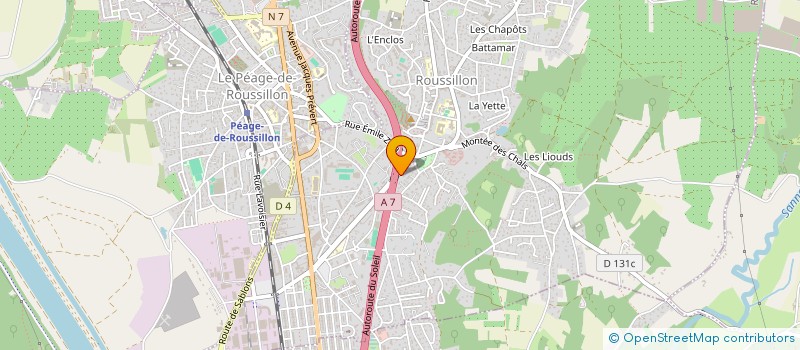 localisation de l'entreprise FORCE PIECES AUTO  ROUSSILLON