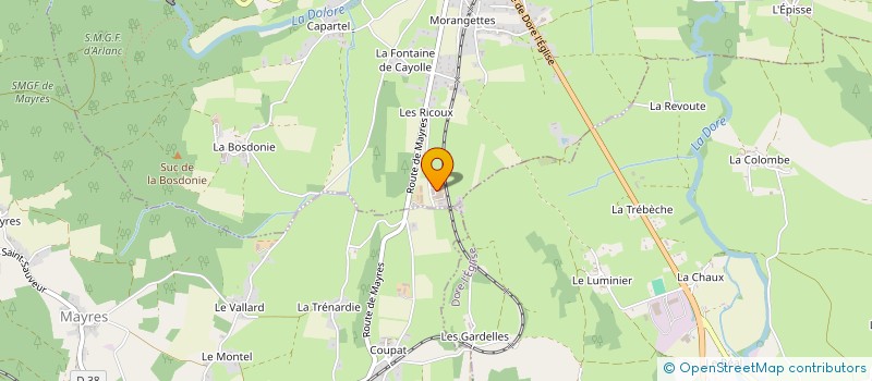 localisation de l'entreprise FORCE SOLAIRE ENERGIE  ARLANC