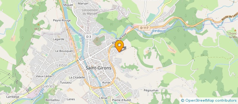 localisation de l'entreprise FORCES HYDROELECTRIQUES DE L'ARIAL à SAINT-GIRONS