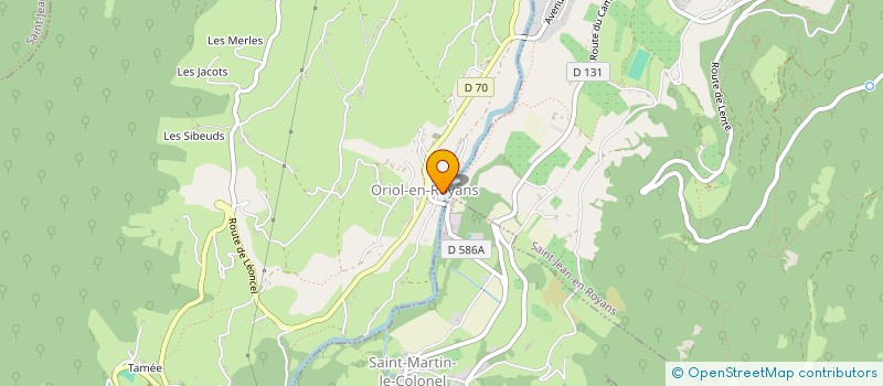 localisation de l'entreprise FORCES MOTRICES DE LA LYONNE  ORIOL-EN-ROYANS