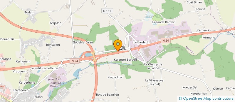 localisation de l'entreprise FORELAG  MOREAC