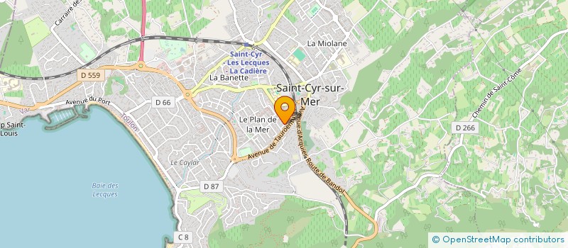 localisation de l'entreprise FORELLY à SAINT-CYR-SUR-MER