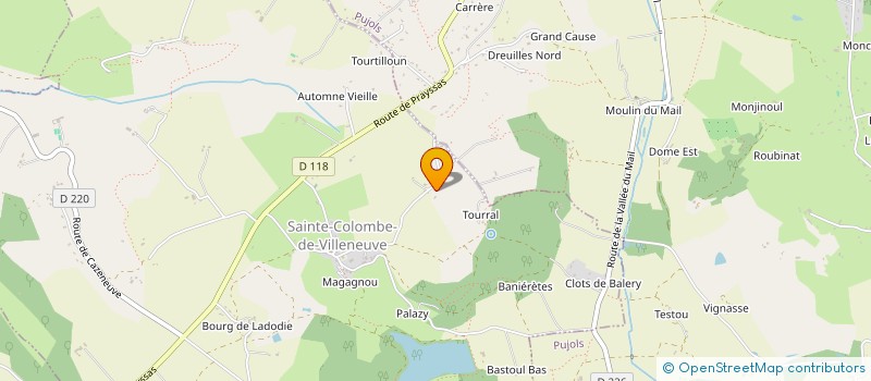 localisation de l'entreprise FOREST COCOONING  SAINTE-COLOMBE-DE-VILLENEUVE