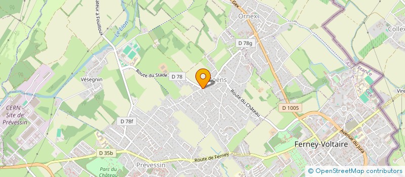 localisation de l'entreprise FOREST IMMO à PREVESSIN-MOENS