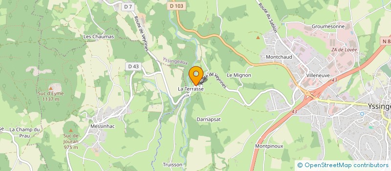 localisation de l'entreprise FOREST MILAN  YSSINGEAUX