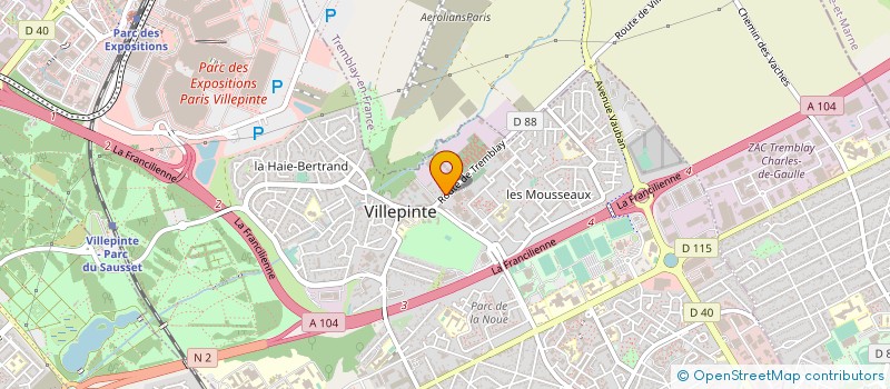 localisation de l'entreprise FORESTATE à VILLEPINTE