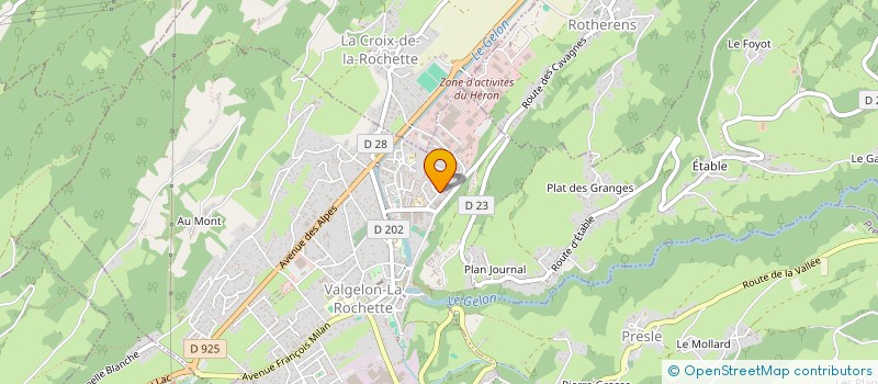 localisation de l'entreprise FORESTIER ET FILS à VALGELON-LA ROCHETTE