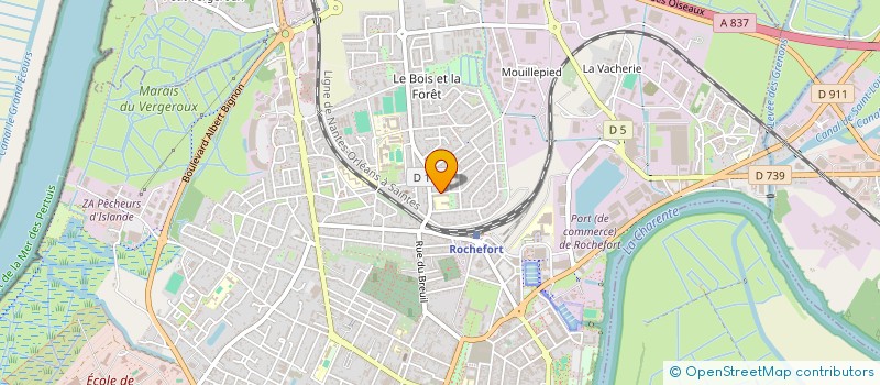 localisation de l'entreprise FORESTIER NICOLAS PEINTURE  ROCHEFORT