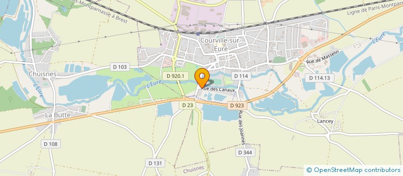 localisation de l'entreprise FORESTIERE BOIS 28 à COURVILLE-SUR-EURE