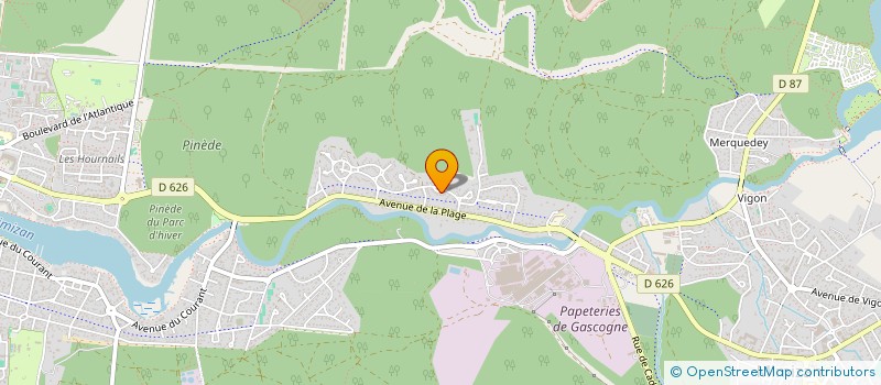 localisation de l'entreprise FORESTIERE DU LITTORAL  MIMIZAN