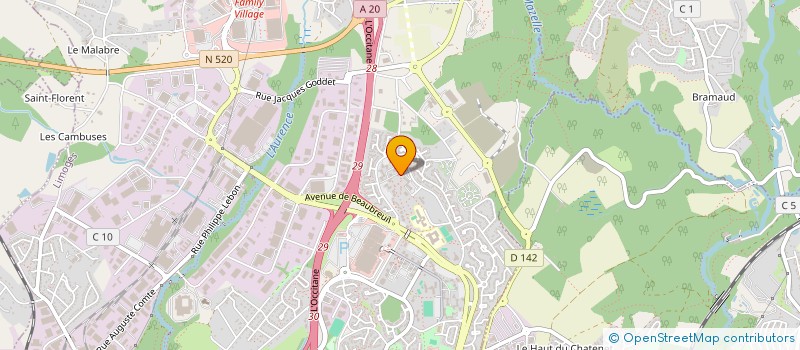 localisation de l'entreprise FORET BOIS à LIMOGES