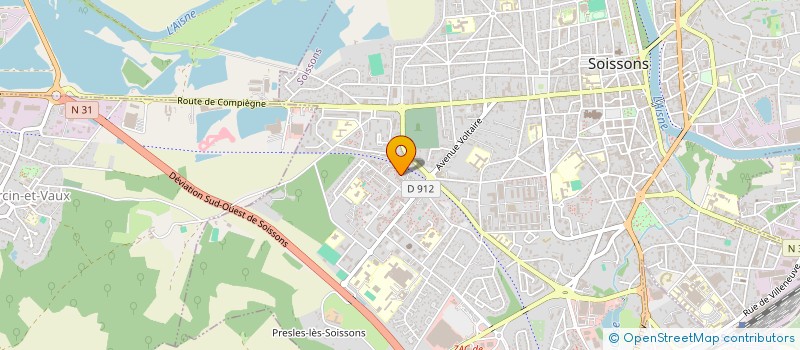 localisation de l'entreprise FORET BOIS SERVICES à SOISSONS