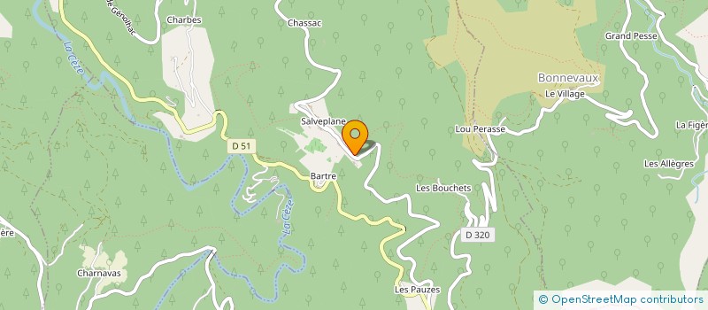 localisation de l'entreprise FORET CEVENOLE à AUJAC