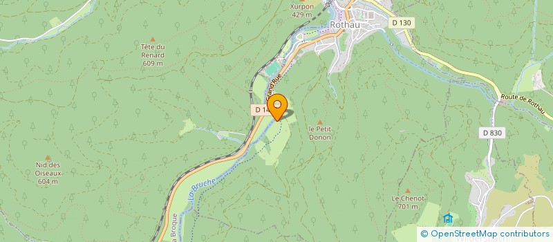 localisation de l'entreprise FORET DU CHENOT  ROTHAU