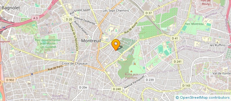localisation de l'entreprise FORET ENTREPRISE à MONTREUIL