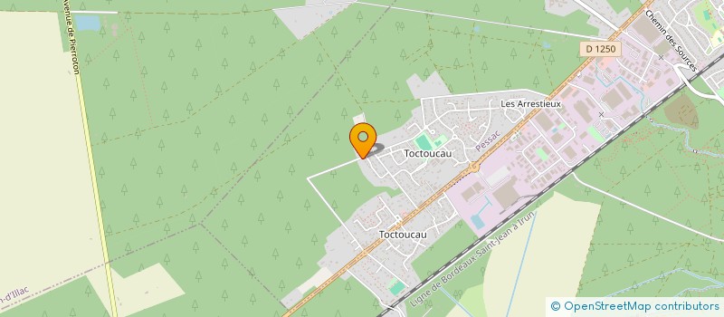 localisation de l'entreprise FORET ET LOISIR PROTECTION DE LA FAUNE  PESSAC