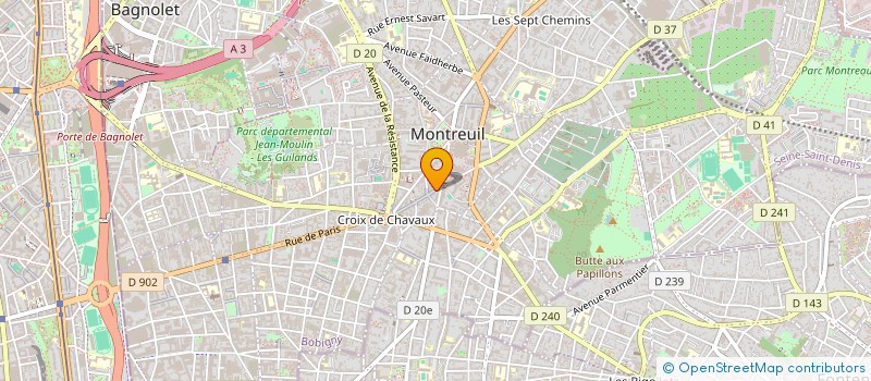 localisation de l'entreprise FORETS D'AFRIQUE  MONTREUIL