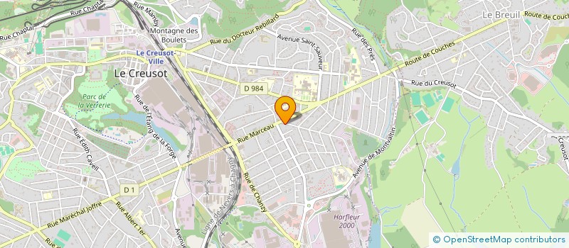 localisation de l'entreprise FORETS DU MORVAN BERTRAND-GIROUX  LE CREUSOT