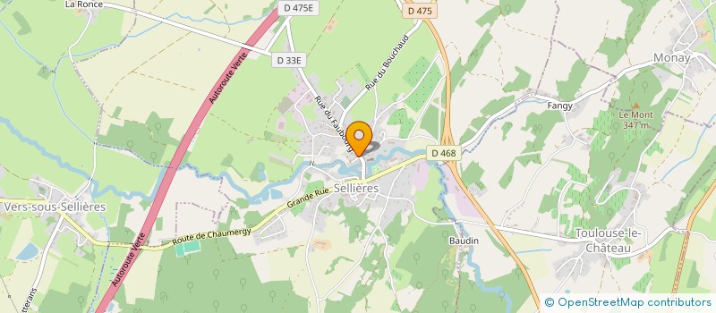 localisation de l'entreprise FORETS NATURELLES DU JURA  SELLIERES