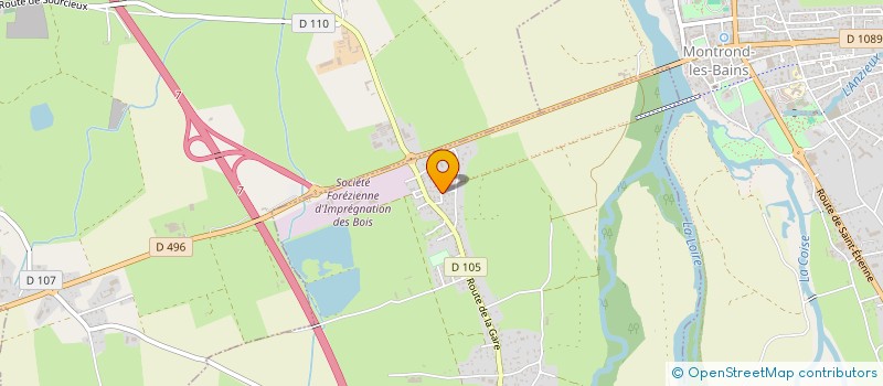 localisation de l'entreprise FOREZ BOIS ENERGIE à BOISSET-LES-MONTROND