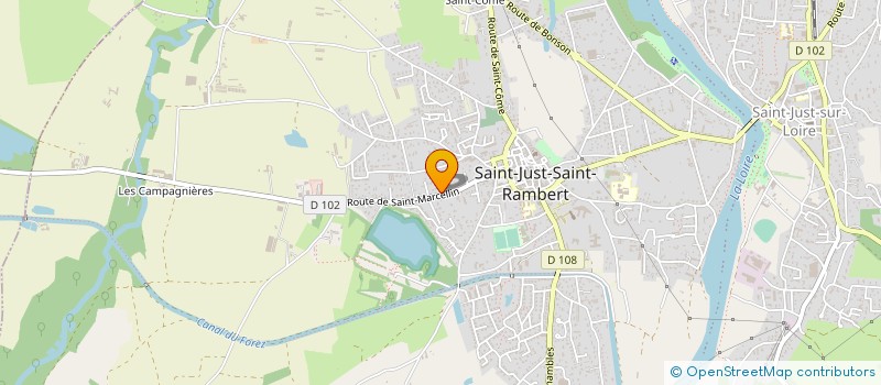 localisation de l'entreprise FOREZ & JARDINS MOTOCULTURE à SAINT-JUST-SAINT-RAMBERT
