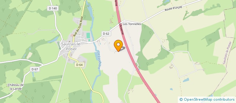 localisation de l'entreprise FORGE D'ART AUX TROIS PAONS à SAULZAIS-LE-POTIER