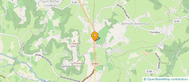 localisation de l'entreprise FORGE DE LA CERE  SAINT-MICHEL-LOUBEJOU