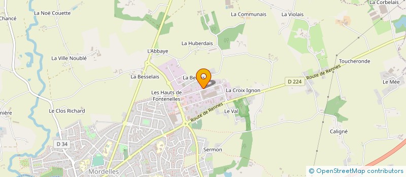 localisation de l'entreprise FORILLIERE  MORDELLES