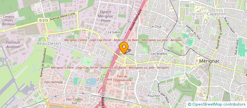 localisation de l'entreprise FORM'PLUS  MERIGNAC