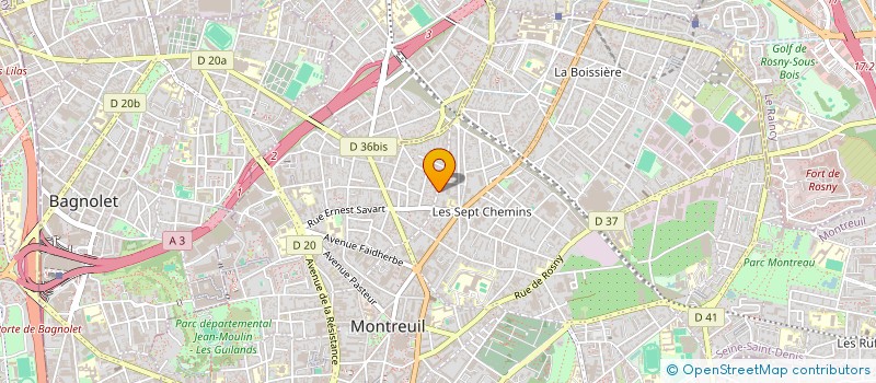 localisation de l'entreprise FORMA'GO à MONTREUIL