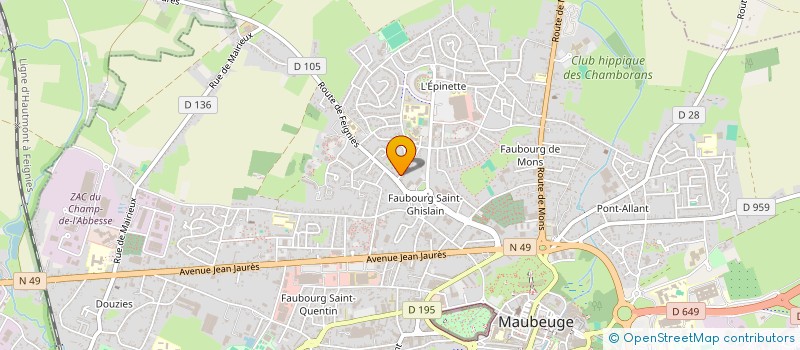 localisation de l'entreprise FORMA STRUCTURE  MAUBEUGE