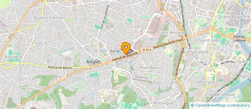 localisation de l'entreprise FORMA2COM à ANGLET