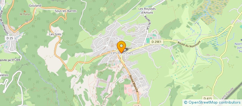 localisation de l'entreprise FORMAC à LES ROUSSES