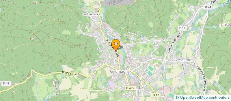 localisation de l'entreprise FORMACIEL à GIROMAGNY