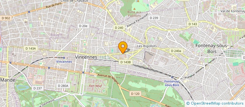 localisation de l'entreprise FORMACITE à VINCENNES