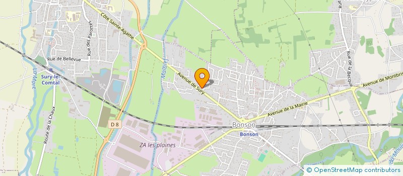 localisation de l'entreprise FORMACOMPRO  BONSON