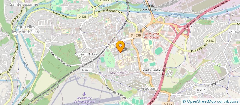 localisation de l'entreprise FORMACOOP à MONTBELIARD