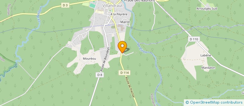 localisation de l'entreprise FORMAGIR  VILLANDRAUT