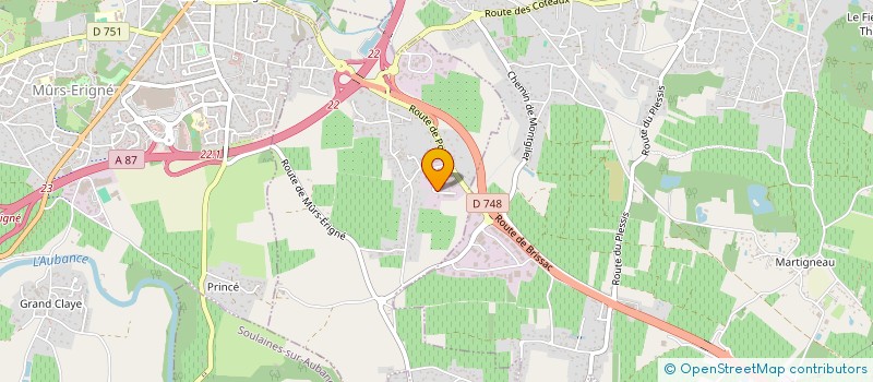 localisation de l'entreprise FORMALEV à SAINT-MELAINE-SUR-AUBANCE