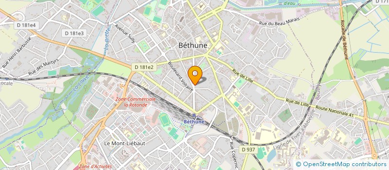 localisation de l'entreprise FORMAROUTE à BETHUNE