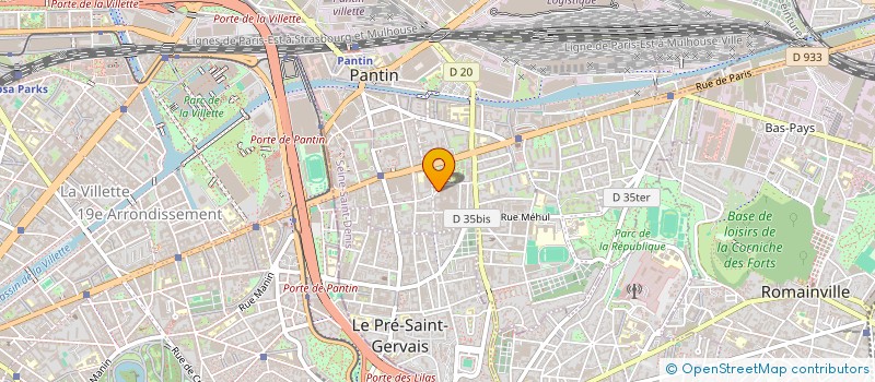 localisation de l'entreprise FORMAT CONTINU PEINT VITRERIE à PANTIN