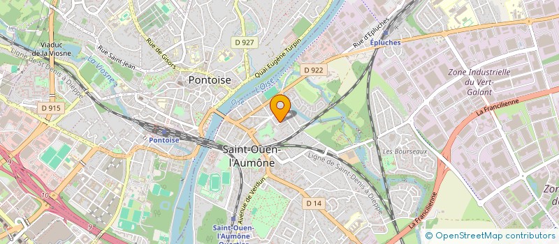 localisation de l'entreprise FORMATHLETIC : KINESITHERAPIE & SPORT  ST OUEN L AUMONE