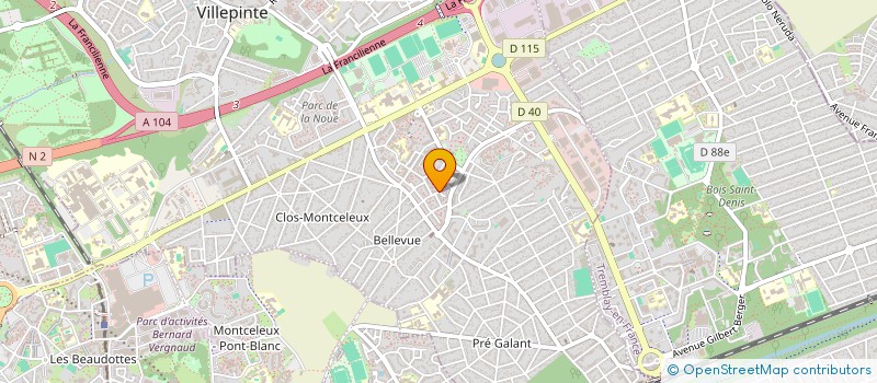 localisation de l'entreprise FORMATI'V à VILLEPINTE