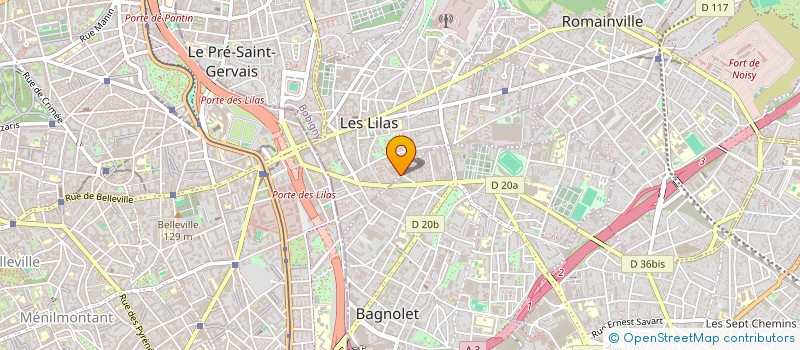 localisation de l'entreprise FORMATION 159  LES LILAS