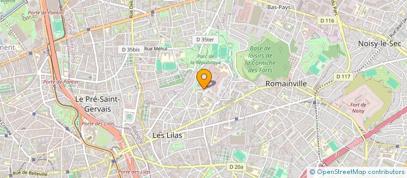 localisation de l'entreprise FORMATION  LES LILAS