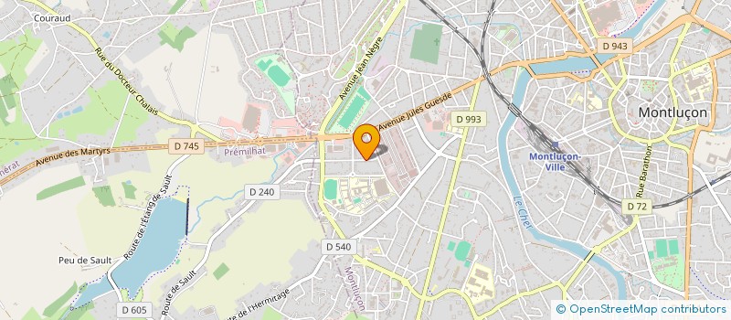 localisation de l'entreprise FORMATION ALTERNANCE DROITS ET AIDES (FADA) à MONTLUCON