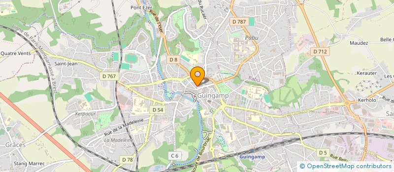 localisation de l'entreprise FORMATION AUX GESTES ET SOINS D'URGENCE à GUINGAMP